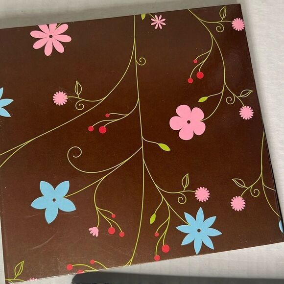 Colorful Floral set of 2 Scrapbook Album 10 Pages 7”x7” NEW - Picture 3 of 6